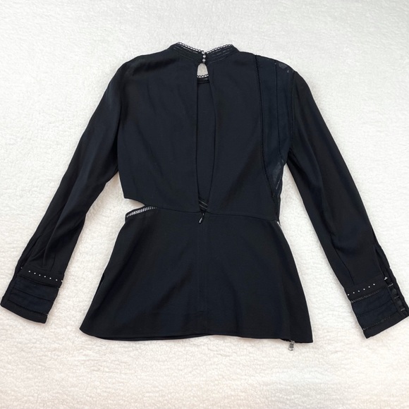 3.1 PHILLIP LIM • Black Cutout Long Sleeve Blouse, 0 - Picture 3 of 16